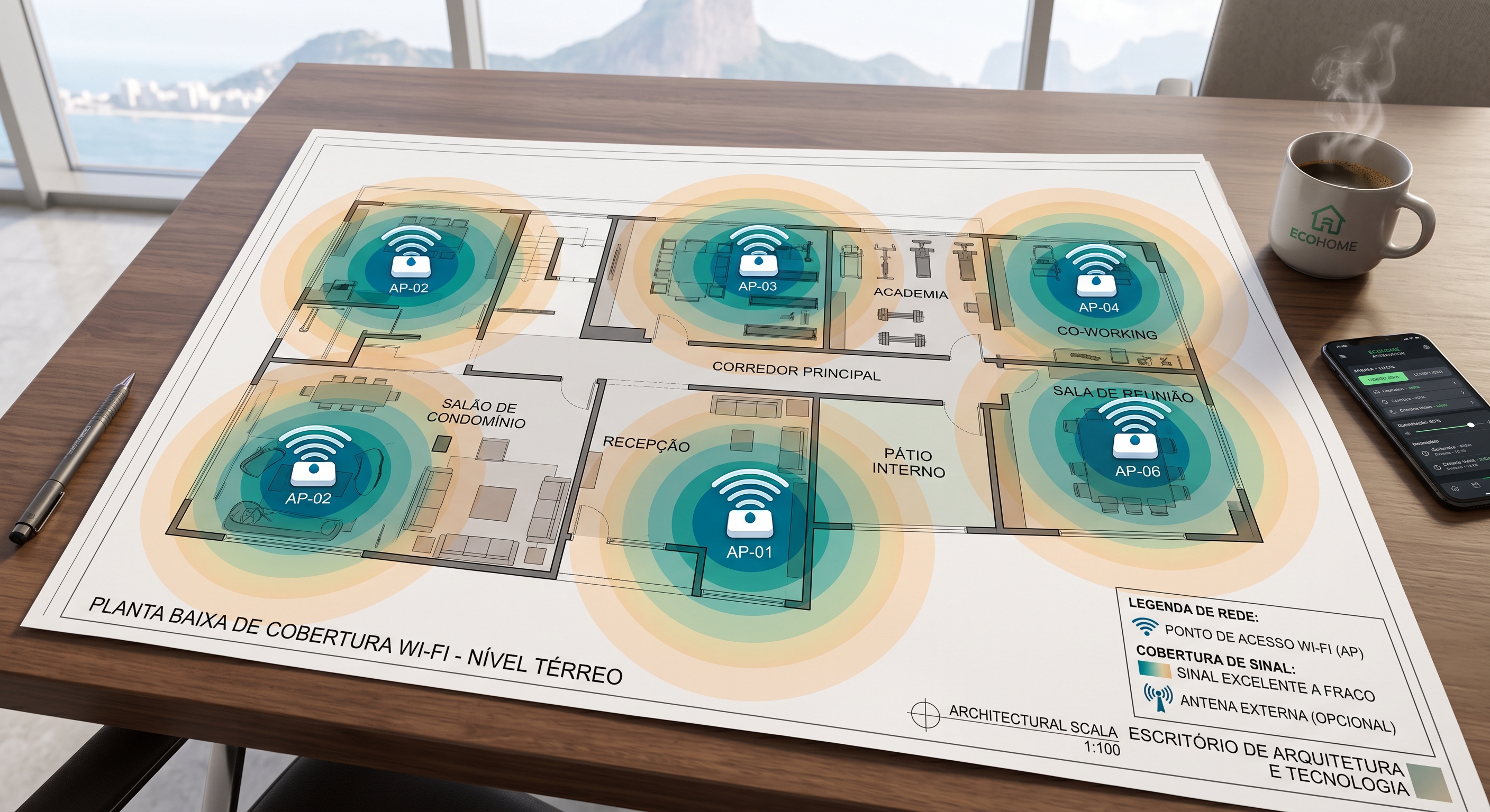 Rede Wi-Fi profissional
