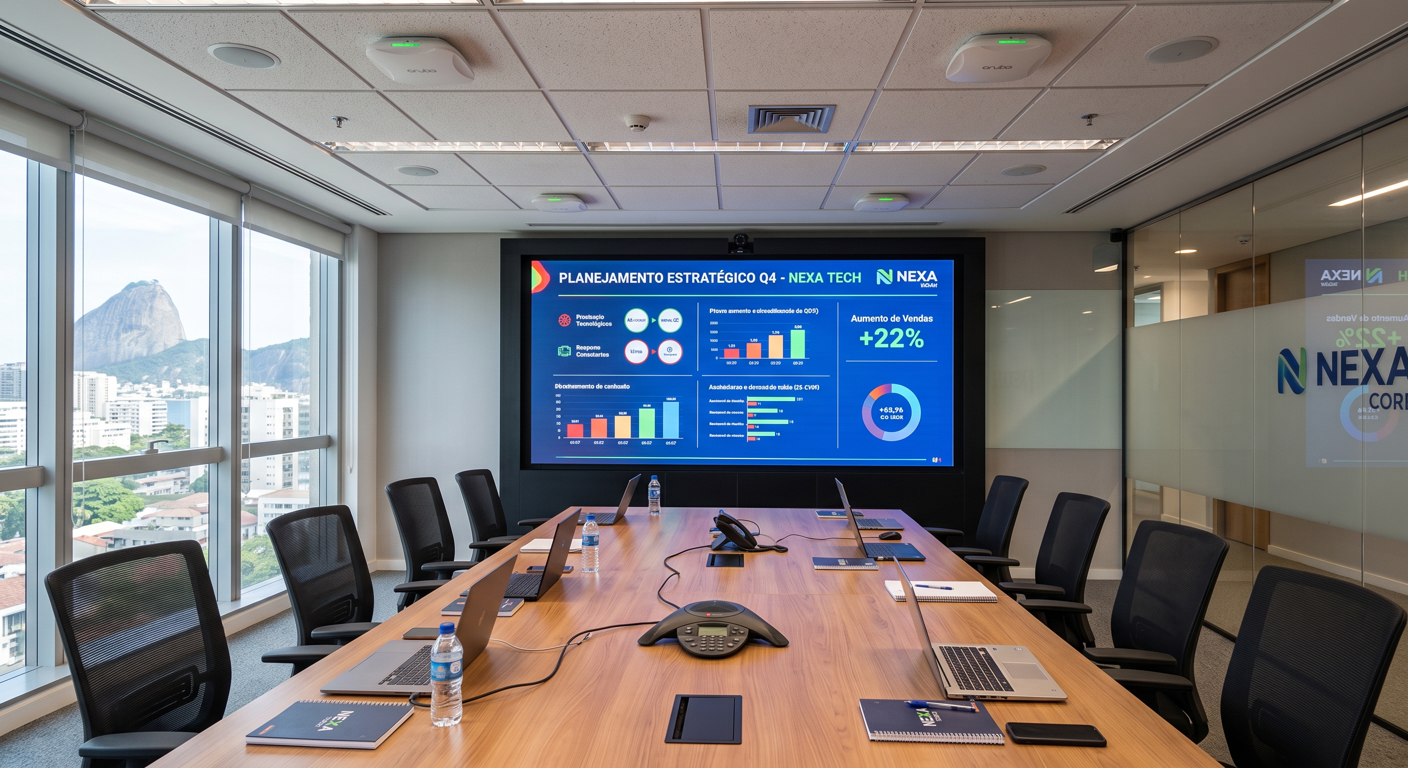 Sala de reunião corporativa